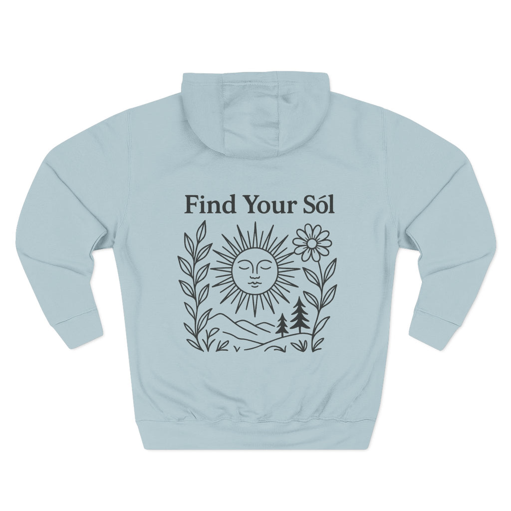 Sōl™ Clothing - Sunshine Inspired Fleece Hoodie - Find Your Sól, Cozy Sweatshirt, Nature Lover Gift, Warm Layer for Outdoor Adventures, Casual Stylish [...]